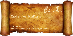 Csépe Rufina névjegykártya